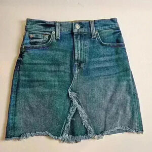 7 For All Mankind Luxe Vintage  Denim Skirt Size 24